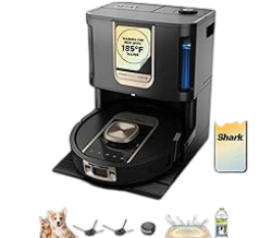 Shark PowerDetect ThermaCharged Robot Vacuum & Mop RV2920XE in Black and White